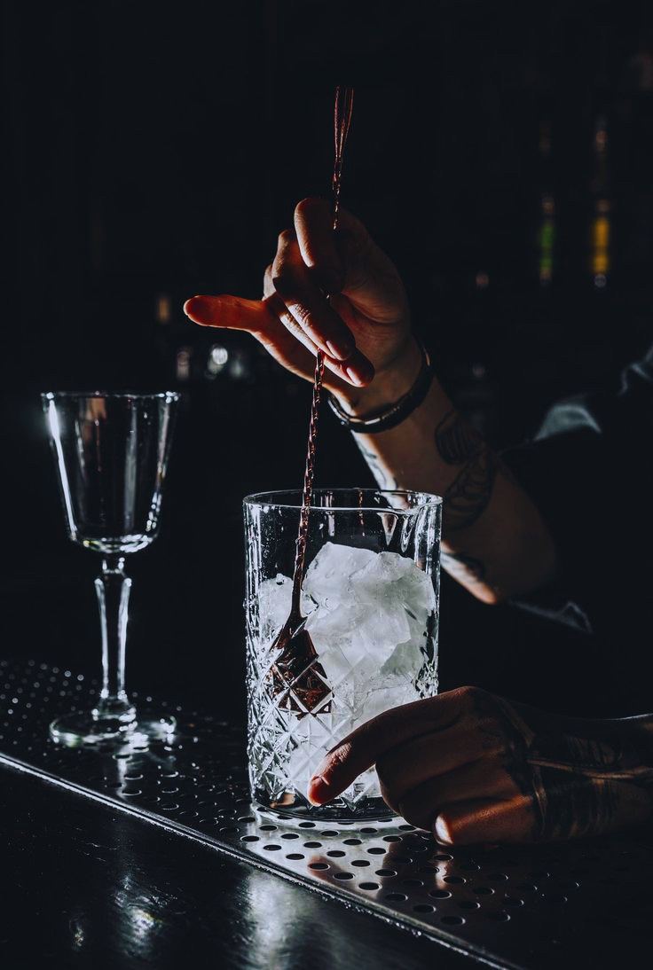 Bartender preparing a cocktail