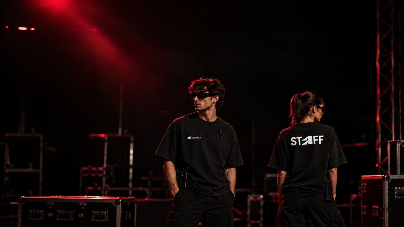 Studio A crew on stage